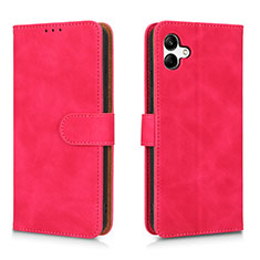 Coque Portefeuille Livre Cuir Etui Clapet L01Z pour Samsung Galaxy A05 Rose Rouge