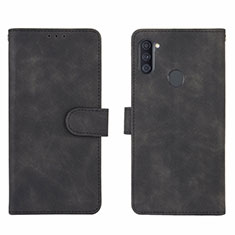 Coque Portefeuille Livre Cuir Etui Clapet L01Z pour Samsung Galaxy A11 Noir