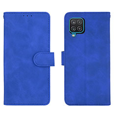 Coque Portefeuille Livre Cuir Etui Clapet L01Z pour Samsung Galaxy A12 5G Bleu