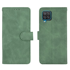 Coque Portefeuille Livre Cuir Etui Clapet L01Z pour Samsung Galaxy A12 Nacho Vert