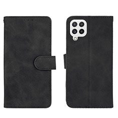 Coque Portefeuille Livre Cuir Etui Clapet L01Z pour Samsung Galaxy A22 4G Noir