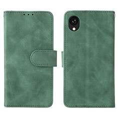 Coque Portefeuille Livre Cuir Etui Clapet L01Z pour Samsung Galaxy A22 5G SC-56B Vert