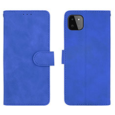 Coque Portefeuille Livre Cuir Etui Clapet L01Z pour Samsung Galaxy A22s 5G Bleu