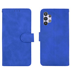 Coque Portefeuille Livre Cuir Etui Clapet L01Z pour Samsung Galaxy A32 5G Bleu