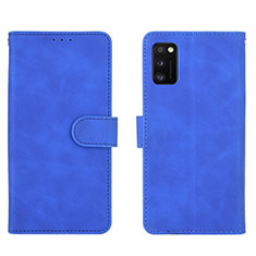 Coque Portefeuille Livre Cuir Etui Clapet L01Z pour Samsung Galaxy A41 Bleu