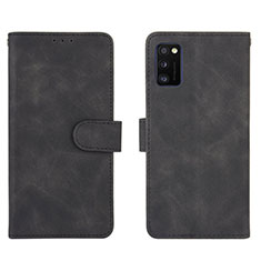 Coque Portefeuille Livre Cuir Etui Clapet L01Z pour Samsung Galaxy A41 Noir
