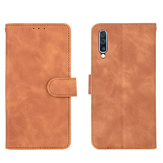 Coque Portefeuille Livre Cuir Etui Clapet L01Z pour Samsung Galaxy A50 Marron