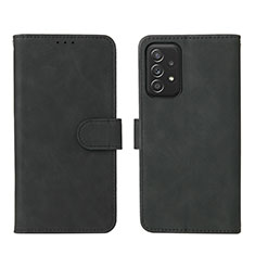 Coque Portefeuille Livre Cuir Etui Clapet L01Z pour Samsung Galaxy A52 4G Noir