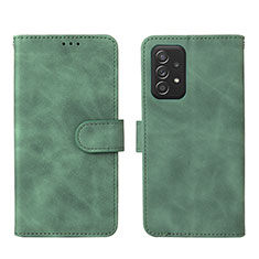 Coque Portefeuille Livre Cuir Etui Clapet L01Z pour Samsung Galaxy A52 4G Vert