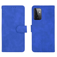 Coque Portefeuille Livre Cuir Etui Clapet L01Z pour Samsung Galaxy A72 4G Bleu