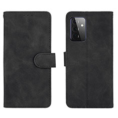 Coque Portefeuille Livre Cuir Etui Clapet L01Z pour Samsung Galaxy A72 4G Noir