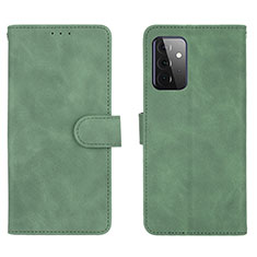 Coque Portefeuille Livre Cuir Etui Clapet L01Z pour Samsung Galaxy A72 4G Vert