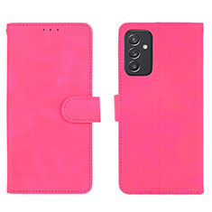 Coque Portefeuille Livre Cuir Etui Clapet L01Z pour Samsung Galaxy A82 5G Rose Rouge