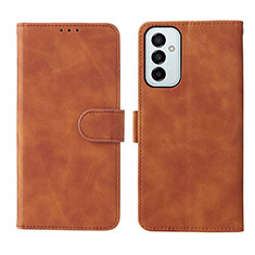 Coque Portefeuille Livre Cuir Etui Clapet L01Z pour Samsung Galaxy F23 5G Marron