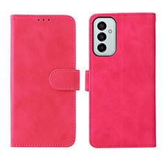 Coque Portefeuille Livre Cuir Etui Clapet L01Z pour Samsung Galaxy F23 5G Rose Rouge