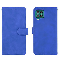 Coque Portefeuille Livre Cuir Etui Clapet L01Z pour Samsung Galaxy F62 5G Bleu
