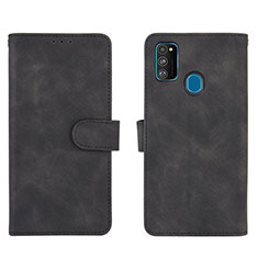 Coque Portefeuille Livre Cuir Etui Clapet L01Z pour Samsung Galaxy M21 Noir