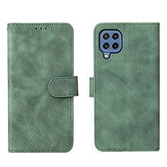 Coque Portefeuille Livre Cuir Etui Clapet L01Z pour Samsung Galaxy M32 4G Vert