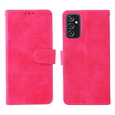 Coque Portefeuille Livre Cuir Etui Clapet L01Z pour Samsung Galaxy M52 5G Rose Rouge