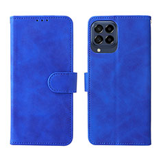 Coque Portefeuille Livre Cuir Etui Clapet L01Z pour Samsung Galaxy M53 5G Bleu