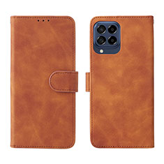 Coque Portefeuille Livre Cuir Etui Clapet L01Z pour Samsung Galaxy M53 5G Marron