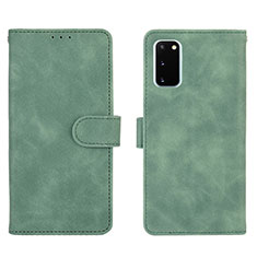 Coque Portefeuille Livre Cuir Etui Clapet L01Z pour Samsung Galaxy S20 FE 4G Vert