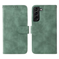 Coque Portefeuille Livre Cuir Etui Clapet L01Z pour Samsung Galaxy S21 FE 5G Vert