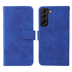 Coque Portefeuille Livre Cuir Etui Clapet L01Z pour Samsung Galaxy S22 Plus 5G Bleu