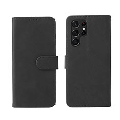 Coque Portefeuille Livre Cuir Etui Clapet L01Z pour Samsung Galaxy S23 Ultra 5G Noir