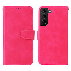 Coque Portefeuille Livre Cuir Etui Clapet L01Z pour Samsung Galaxy S24 5G Rose Rouge