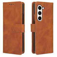 Coque Portefeuille Livre Cuir Etui Clapet L01Z pour Samsung Galaxy Z Fold5 5G Marron