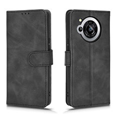 Coque Portefeuille Livre Cuir Etui Clapet L01Z pour Sharp Aquos R7 Noir