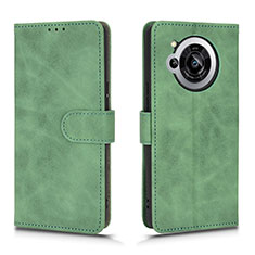 Coque Portefeuille Livre Cuir Etui Clapet L01Z pour Sharp Aquos R7s Vert