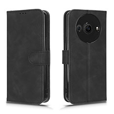 Coque Portefeuille Livre Cuir Etui Clapet L01Z pour Sharp Aquos R8 Pro Noir