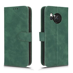 Coque Portefeuille Livre Cuir Etui Clapet L01Z pour Sharp Aquos R8 Vert