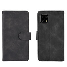 Coque Portefeuille Livre Cuir Etui Clapet L01Z pour Sharp Aquos Sense4 Basic Noir