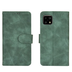 Coque Portefeuille Livre Cuir Etui Clapet L01Z pour Sharp Aquos Sense4 Lite Vert