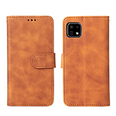 Coque Portefeuille Livre Cuir Etui Clapet L01Z pour Sharp Aquos Sense6 Marron