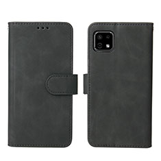 Coque Portefeuille Livre Cuir Etui Clapet L01Z pour Sharp Aquos Sense6 Noir