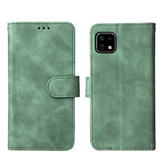 Coque Portefeuille Livre Cuir Etui Clapet L01Z pour Sharp Aquos Sense6 Vert