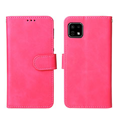 Coque Portefeuille Livre Cuir Etui Clapet L01Z pour Sharp Aquos Sense6s Rose Rouge