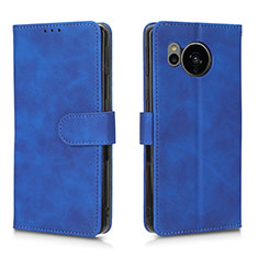 Coque Portefeuille Livre Cuir Etui Clapet L01Z pour Sharp Aquos Sense7 Plus Bleu