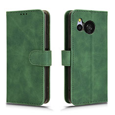 Coque Portefeuille Livre Cuir Etui Clapet L01Z pour Sharp Aquos Sense8 Vert