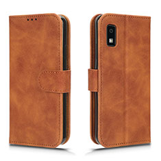 Coque Portefeuille Livre Cuir Etui Clapet L01Z pour Sharp Aquos wish3 Marron