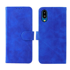 Coque Portefeuille Livre Cuir Etui Clapet L01Z pour Sharp Simple Sumaho 6 Bleu