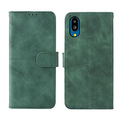 Coque Portefeuille Livre Cuir Etui Clapet L01Z pour Sharp Simple Sumaho 6 Vert