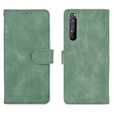 Coque Portefeuille Livre Cuir Etui Clapet L01Z pour Sony Xperia 1 II Vert