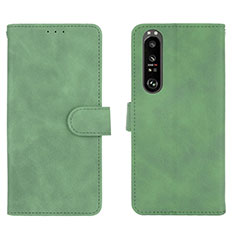 Coque Portefeuille Livre Cuir Etui Clapet L01Z pour Sony Xperia 1 III Vert