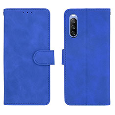 Coque Portefeuille Livre Cuir Etui Clapet L01Z pour Sony Xperia 10 III Lite Bleu