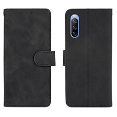 Coque Portefeuille Livre Cuir Etui Clapet L01Z pour Sony Xperia 10 III Lite Noir